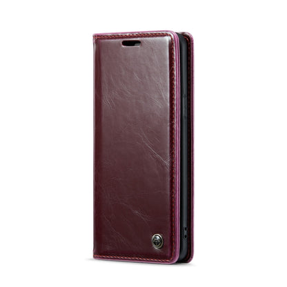 For Samsung Galaxy S9+ CaseMe 003 Crazy Horse Texture Leather Phone Case(Wine Red) - Galaxy Phone Cases by CaseMe | Online Shopping South Africa | PMC Jewellery | Buy Now Pay Later Mobicred