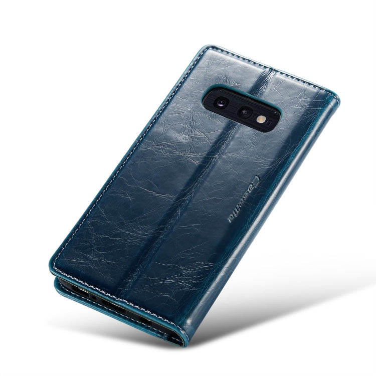 For Samsung Galaxy S10e CaseMe 003 Crazy Horse Texture Leather Phone Case(Blue) - Galaxy Phone Cases by CaseMe | Online Shopping South Africa | PMC Jewellery | Buy Now Pay Later Mobicred