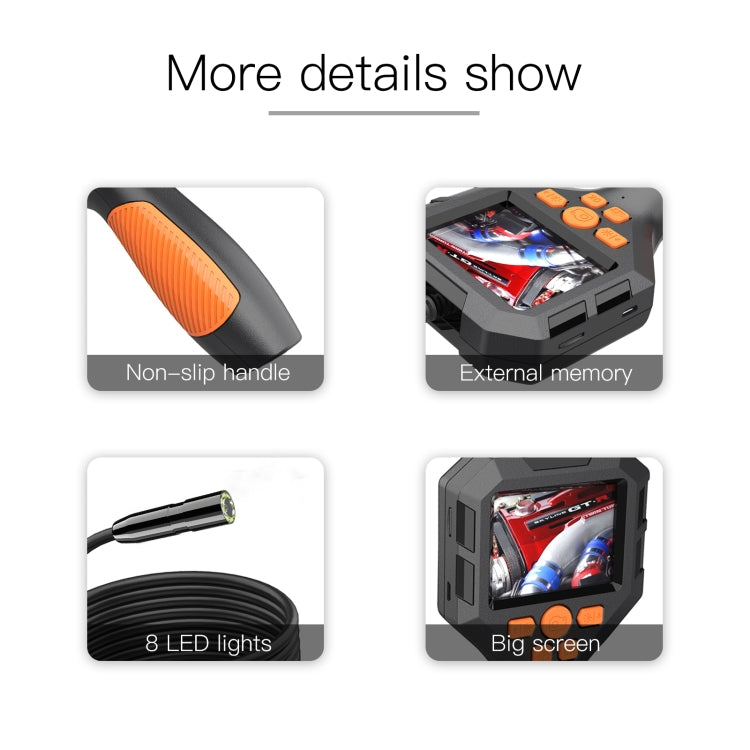 8mm P10 2.8 inch HD Handheld Endoscope with LCD Screen, Length:2m -  by PMC TechLife | Online Shopping South Africa | PMC TechLife | Buy Now Pay Later Mobicred