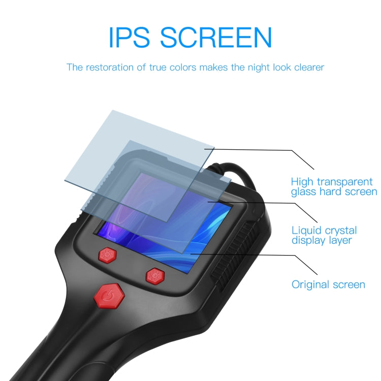 P100 8mm 2.4 inch HD Handheld Endoscope Hardlinewith with LCD Screen, Length:15m -  by PMC TechLife | Online Shopping South Africa | PMC TechLife | Buy Now Pay Later Mobicred