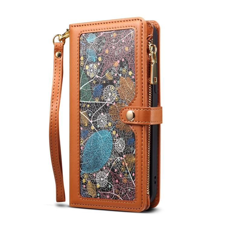For Google Pixel 6 Pro ESEBLE Star Series Lanyard Zipper Wallet RFID Leather Case(Brown) - Google Cases by ESEBLE | Online Shopping South Africa | PMC TechLife | Buy Now Pay Later Mobicred