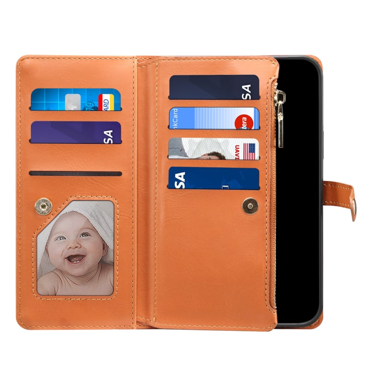 For Google Pixel 6 ESEBLE Star Series Lanyard Zipper Wallet RFID Leather Case(Brown) - Google Cases by ESEBLE | Online Shopping South Africa | PMC TechLife | Buy Now Pay Later Mobicred
