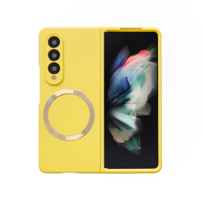 For Samsung Galaxy Z Fold4 Skin Feel MagSafe Magnetic Phone Case(Yellow) - Galaxy Z Fold4 5G Cases by PMC Jewellery | Online Shopping South Africa | PMC Jewellery