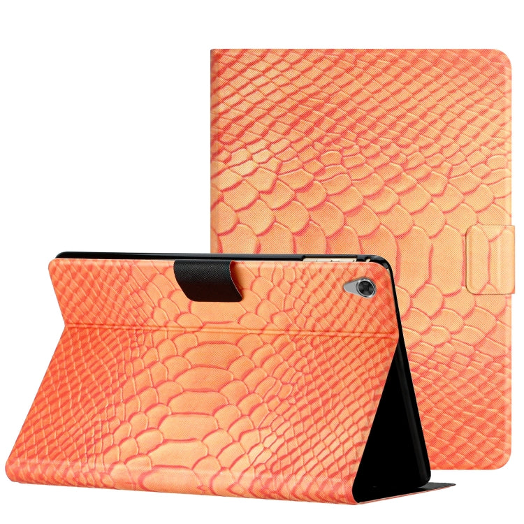 For Lenovo Tab M10 HD 2nd Gen Solid Color Crocodile Texture Leather Smart Tablet Case(Orange) - Lenovo by PMC TechLife | Online Shopping South Africa | PMC TechLife | Buy Now Pay Later Mobicred