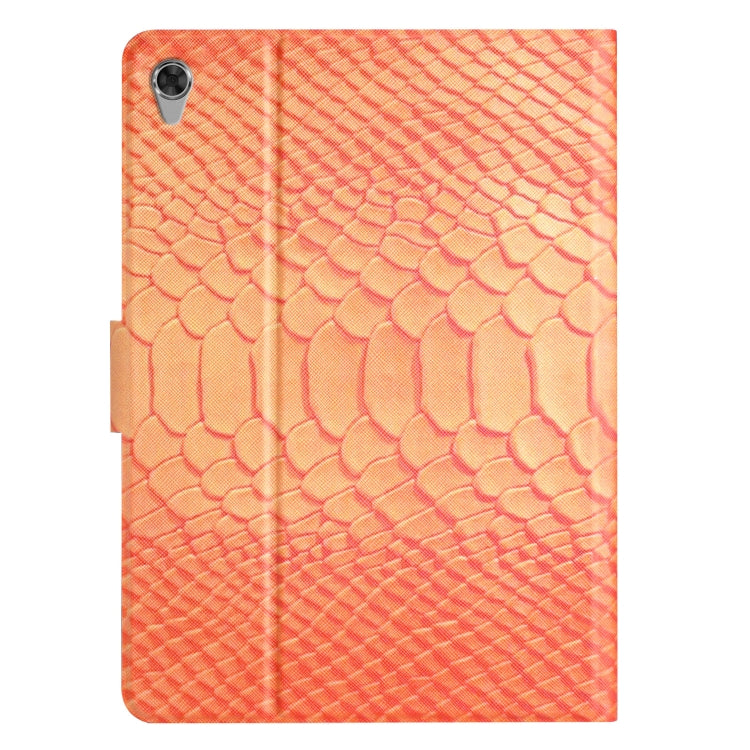 For Lenovo Tab M10 HD 2nd Gen Solid Color Crocodile Texture Leather Smart Tablet Case(Orange) - Lenovo by PMC TechLife | Online Shopping South Africa | PMC TechLife | Buy Now Pay Later Mobicred