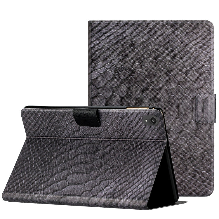 For Lenovo Tab P11 Solid Color Crocodile Texture Leather Smart Tablet Case(Black) - free shipping - PMC TechLife - Order now!