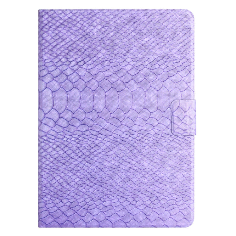 For Amazon Kindle Fire HD 10 2019/2017/2015 Solid Color Crocodile Texture Leather Smart Tablet Case(Purple) - Amazon by PMC TechLife | Online Shopping South Africa | PMC TechLife | Buy Now Pay Later Mobicred