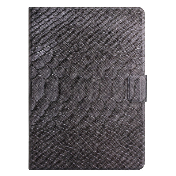 For Amazon Kindle Fire HD 10 2021 Solid Color Crocodile Texture Leather Smart Tablet Case(Black) - Amazon by PMC TechLife | Online Shopping South Africa | PMC TechLife | Buy Now Pay Later Mobicred