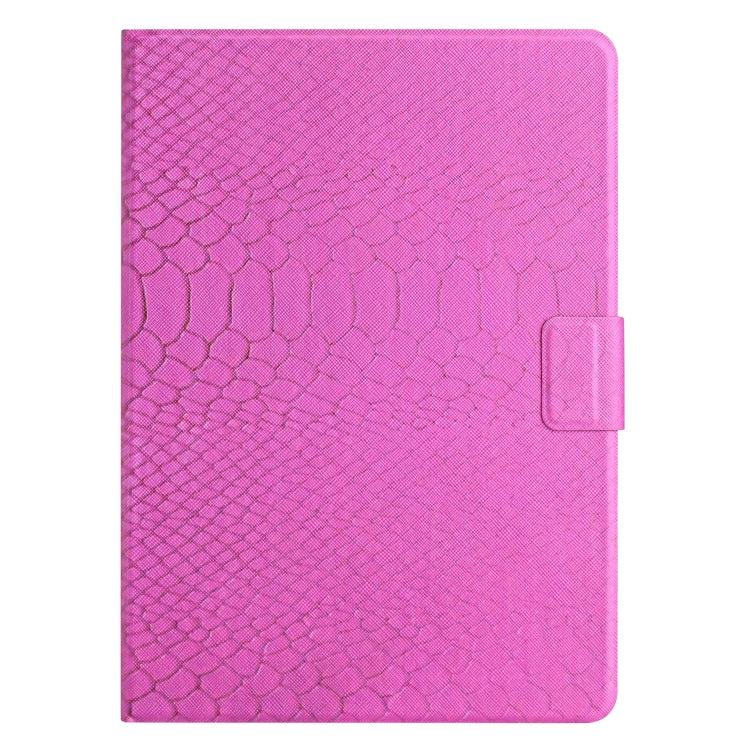 For Amazon Kindle Fire HD 10 2021 Solid Color Crocodile Texture Leather Smart Tablet Case(Rose Red) - Amazon by PMC TechLife | Online Shopping South Africa | PMC TechLife | Buy Now Pay Later Mobicred