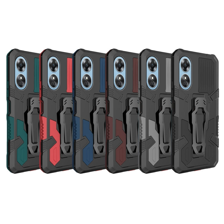For OPPO A17 Armor Warrior Shockproof PC + TPU Phone Case(Black) - OPPO Cases by PMC TechLife | Online Shopping South Africa | PMC TechLife | Buy Now Pay Later Mobicred