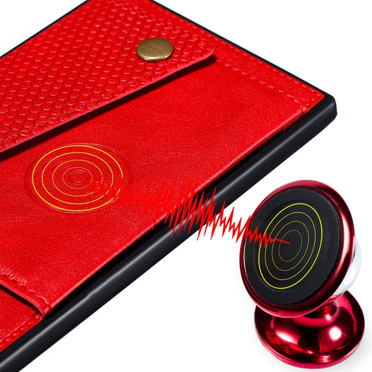 For OPPO A91 PU + TPU Shockproof Magnetic Protective Case with Card Slots(Red) - OPPO Cases by PMC Jewellery | Online Shopping South Africa | PMC Jewellery | Buy Now Pay Later Mobicred