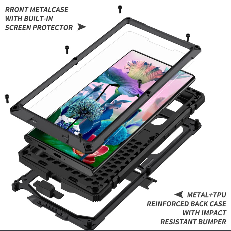 For Samsung Galaxy S23 Ultra 5G R-JUST Life Waterproof Dustproof Shockproof Phone Case(Black) - Galaxy S23 Ultra 5G Cases by R-JUST | Online Shopping South Africa | PMC Jewellery