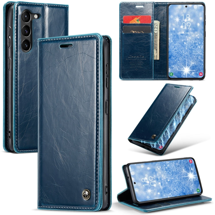 For Samsung Galaxy S23 5G CaseMe 003 Crazy Horse Texture Leather Phone Case(Blue) - Galaxy S23 5G Cases by CaseMe | Online Shopping South Africa | PMC Jewellery | Buy Now Pay Later Mobicred