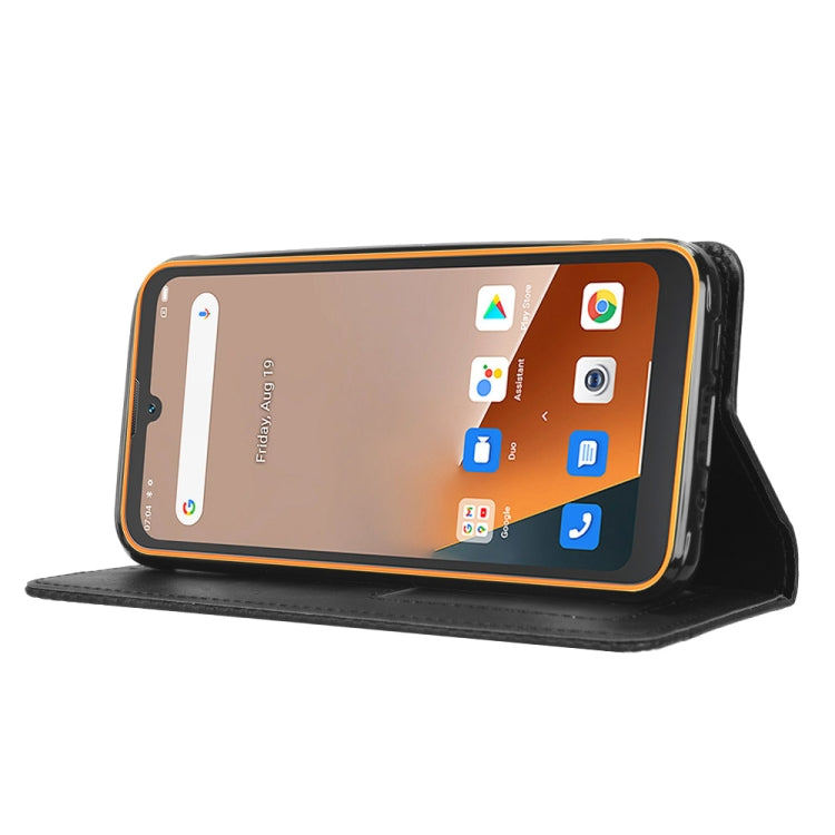For Blackview BV5200 Magnetic Buckle Retro Texture Leather Phone Case(Black) - More Brand by PMC TechLife | Online Shopping South Africa | PMC TechLife