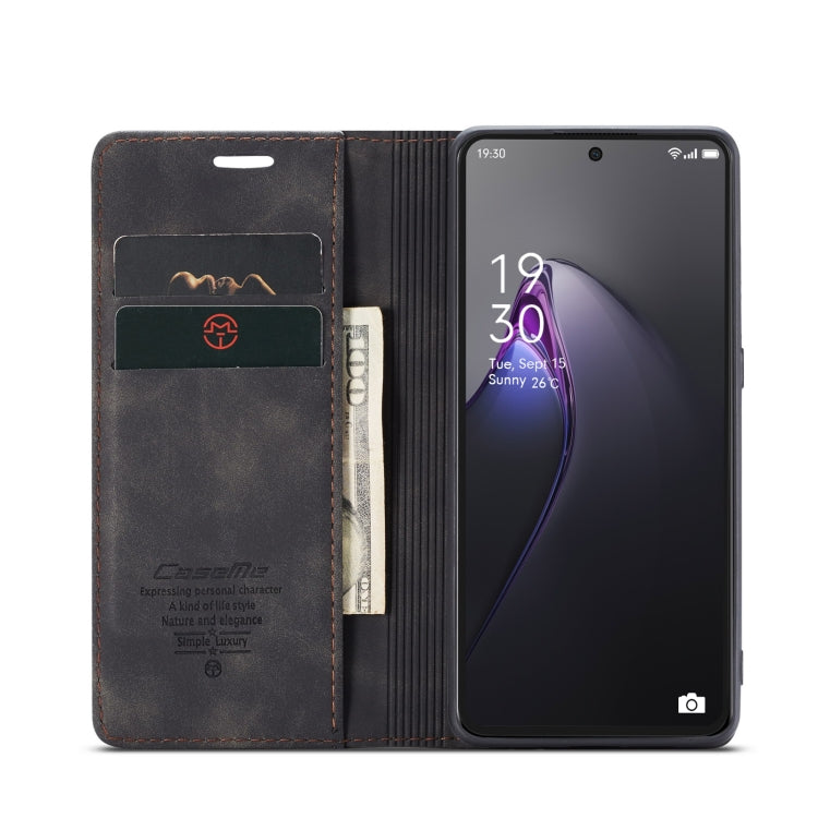 For OPPO Reno8 Pro 5G Global CaseMe 013 Multifunctional Horizontal Flip Leather Phone Case(Black) - OPPO Cases by CaseMe | Online Shopping South Africa | PMC Jewellery | Buy Now Pay Later Mobicred