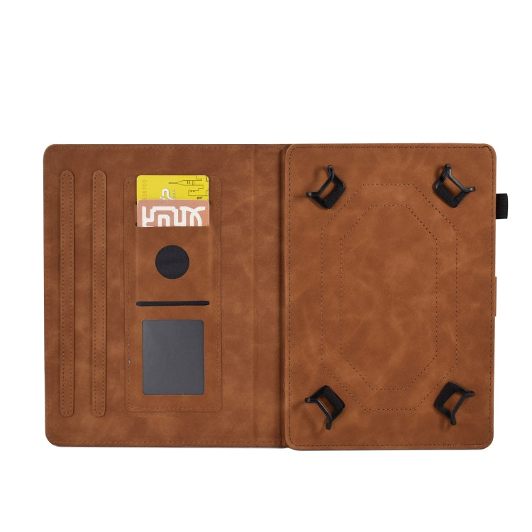 For 8 inch Tablets Tower Embossed Leather Tablet Case(Brown) - Others by PMC TechLife | Online Shopping South Africa | PMC TechLife | Buy Now Pay Later Mobicred