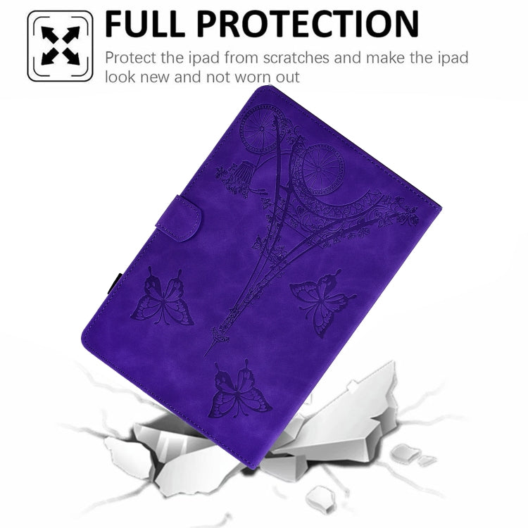For Amazon Kindle Paperwhite 5 Tower Embossed Leather Smart Tablet Case(Purple) - Amazon by PMC TechLife | Online Shopping South Africa | PMC TechLife | Buy Now Pay Later Mobicred