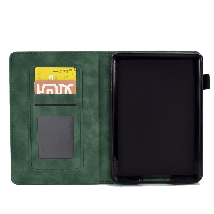 For Amazon Kindle Lite 2022 Tower Embossed Leather Smart Tablet Case(Green) - Amazon by PMC TechLife | Online Shopping South Africa | PMC TechLife | Buy Now Pay Later Mobicred