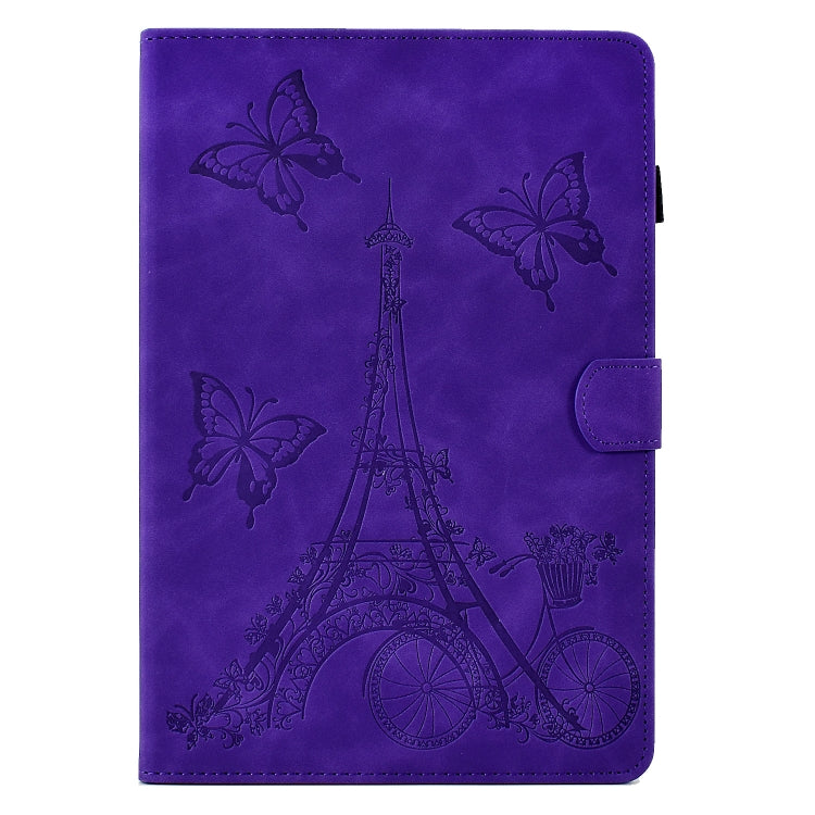 For Lenovo Tab M10 Plus 3rd Gen Tower Embossed Leather Smart Tablet Case(Purple) - Lenovo by PMC TechLife | Online Shopping South Africa | PMC TechLife | Buy Now Pay Later Mobicred