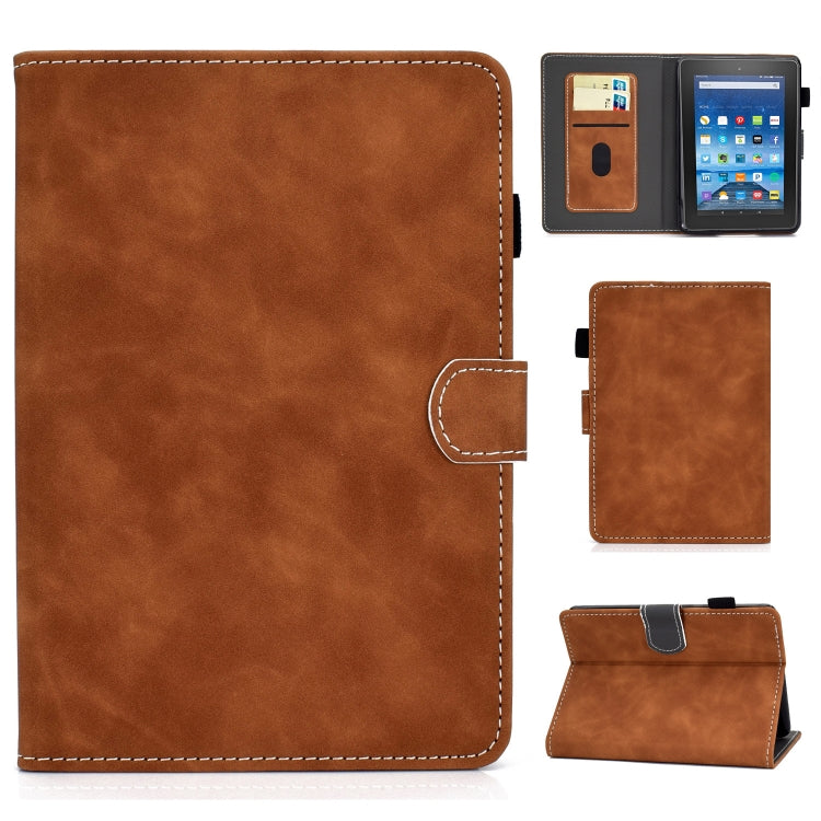 For Amazon Kindle Youth Version 2022 Cowhide Texture Smart Leather Tablet Case(Brown) - Amazon by PMC TechLife | Online Shopping South Africa | PMC TechLife | Buy Now Pay Later Mobicred