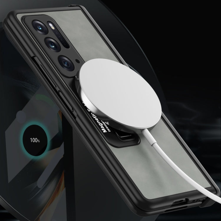 For OPPO Find N Integrated Napa Texture All-inclusive Phone Case(Black) - OPPO Cases by PMC TechLife | Online Shopping South Africa | PMC TechLife
