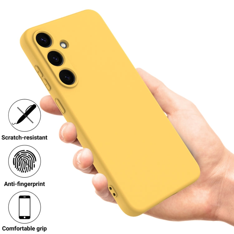 For Samsung Galaxy S25 5G Color Liquid Silicone Phone Case(Yellow) - Galaxy S25 5G Cases by PMC Jewellery | Online Shopping South Africa | PMC Jewellery | Buy Now Pay Later Mobicred