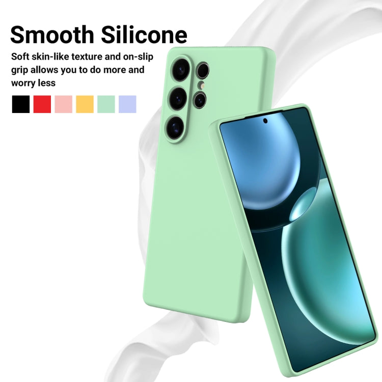 For Samsung Galaxy S25 Ultra Color Liquid Silicone Phone Case(Green) - Galaxy S25 Ultra 5G Cases by PMC Jewellery | Online Shopping South Africa | PMC Jewellery | Buy Now Pay Later Mobicred