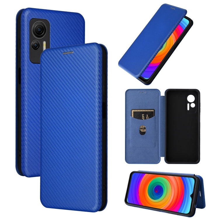 For Ulefone Note 14 Carbon Fiber Texture Flip Leather Phone Case(Blue) - Ulefone Cases by PMC Jewellery | Online Shopping South Africa | PMC Jewellery | Buy Now Pay Later Mobicred