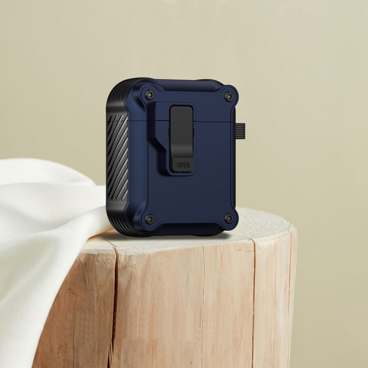 For AirPods 1 / 2 Eagle Shockproof Earphone Protective Case with Switch(Royal Blue) - For AirPods 1/2 by PMC Jewellery | Online Shopping South Africa | PMC Jewellery | Buy Now Pay Later Mobicred