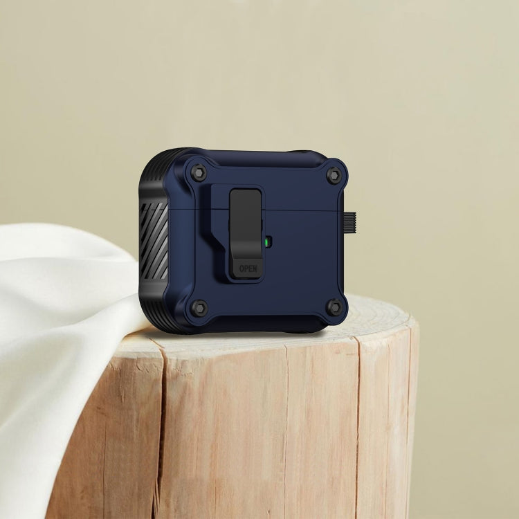 For AirPods 3 Eagle Shockproof Earphone Protective Case with Switch(Royal Blue) - For AirPods 3 by PMC Jewellery | Online Shopping South Africa | PMC Jewellery | Buy Now Pay Later Mobicred