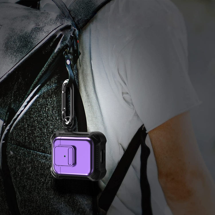 For AirPods 1 / 2 TPU + PC Shockproof Earphone Protective Case with Switch(White) - For AirPods 1/2 by PMC Jewellery | Online Shopping South Africa | PMC Jewellery | Buy Now Pay Later Mobicred