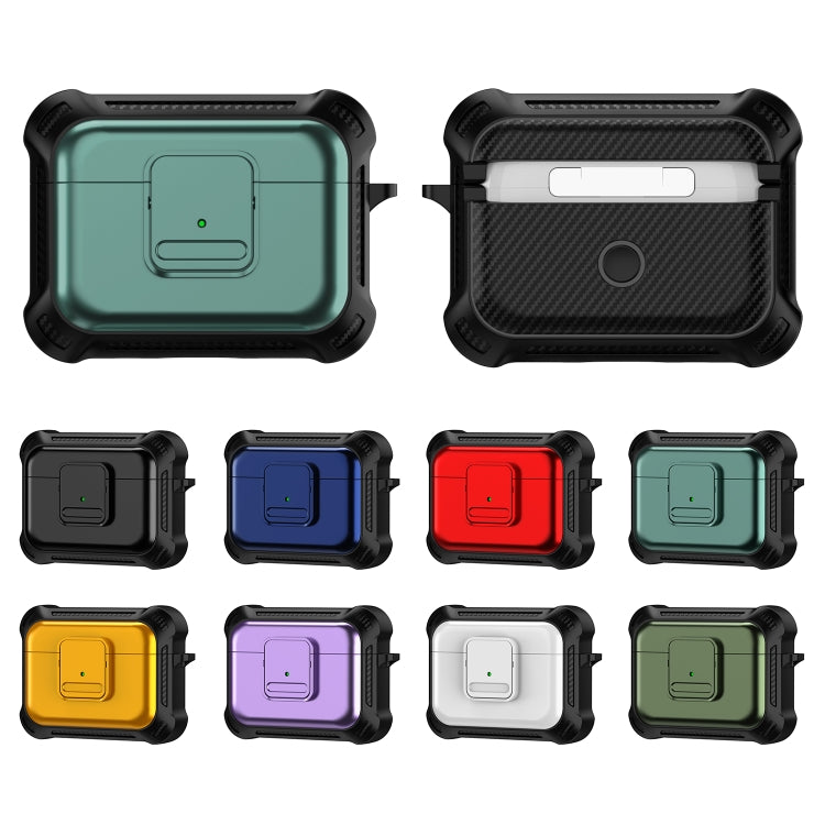 For AirPods Pro TPU + PC Shockproof Earphone Protective Case with Switch(Green) - free shipping - PMC Jewellery - Order now!