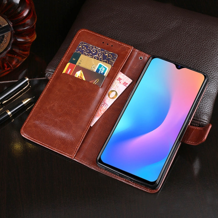 For Blackview A60 Pro idewei Crazy Horse Texture Horizontal Flip Leather Case with Holder & Card Slots & Wallet(Dark Blue) - More Brand by idewei | Online Shopping South Africa | PMC Jewellery | Buy Now Pay Later Mobicred