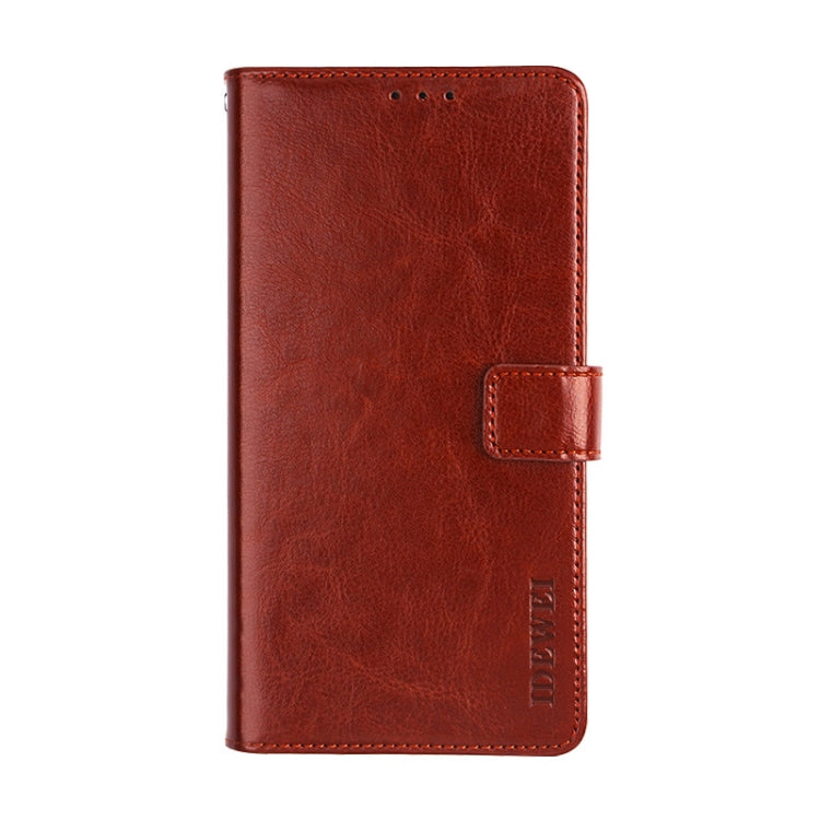 For Blackview A80 Pro idewei Crazy Horse Texture Horizontal Flip Leather Case with Holder & Card Slots & Wallet(Brown) - More Brand by idewei | Online Shopping South Africa | PMC Jewellery | Buy Now Pay Later Mobicred