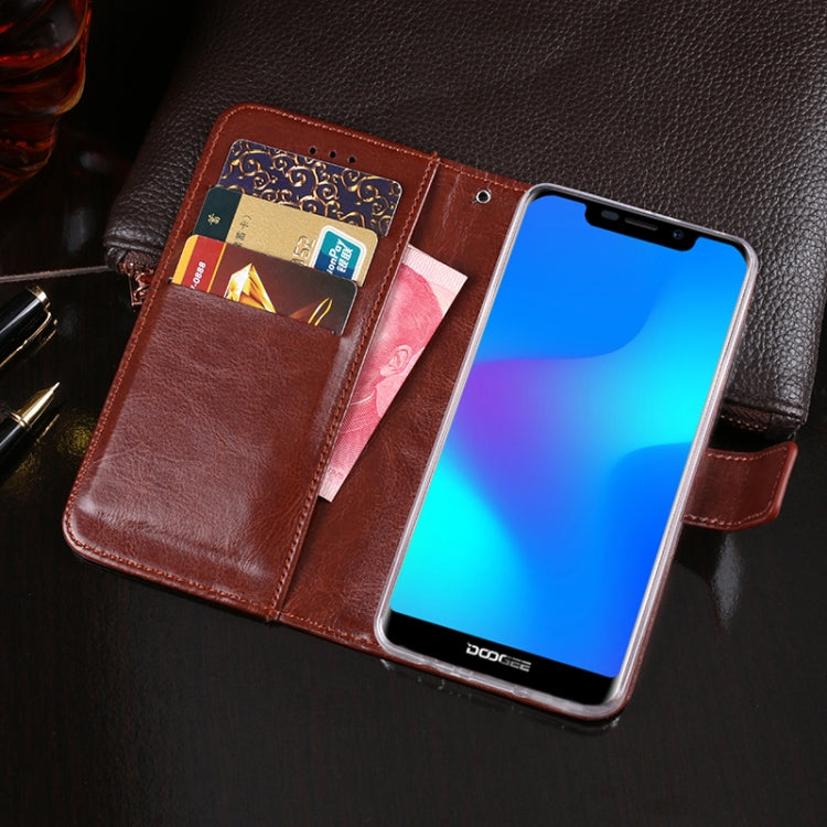 For Doogee X70 idewei  Crazy Horse Texture Horizontal Flip Leather Case with Holder & Card Slots & Wallet(Red) - More Brand by idewei | Online Shopping South Africa | PMC Jewellery | Buy Now Pay Later Mobicred