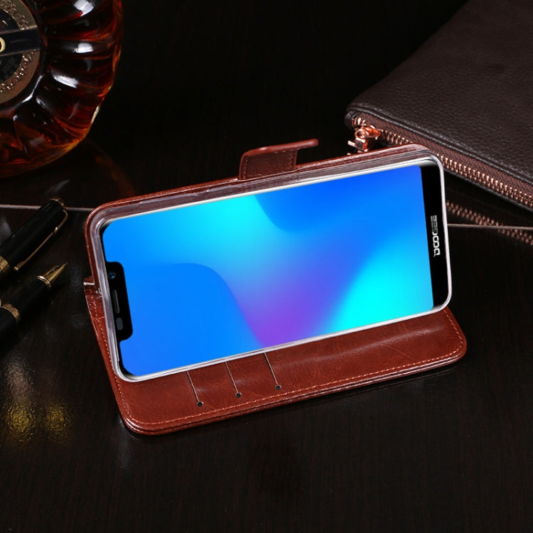For Doogee X70 idewei  Crazy Horse Texture Horizontal Flip Leather Case with Holder & Card Slots & Wallet(Sky Blue) - More Brand by idewei | Online Shopping South Africa | PMC Jewellery | Buy Now Pay Later Mobicred