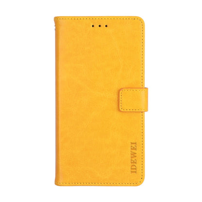 For Oukitel C11 Pro idewei  Crazy Horse Texture Horizontal Flip Leather Case with Holder & Card Slots & Wallet(Yellow) - More Brand by idewei | Online Shopping South Africa | PMC Jewellery | Buy Now Pay Later Mobicred