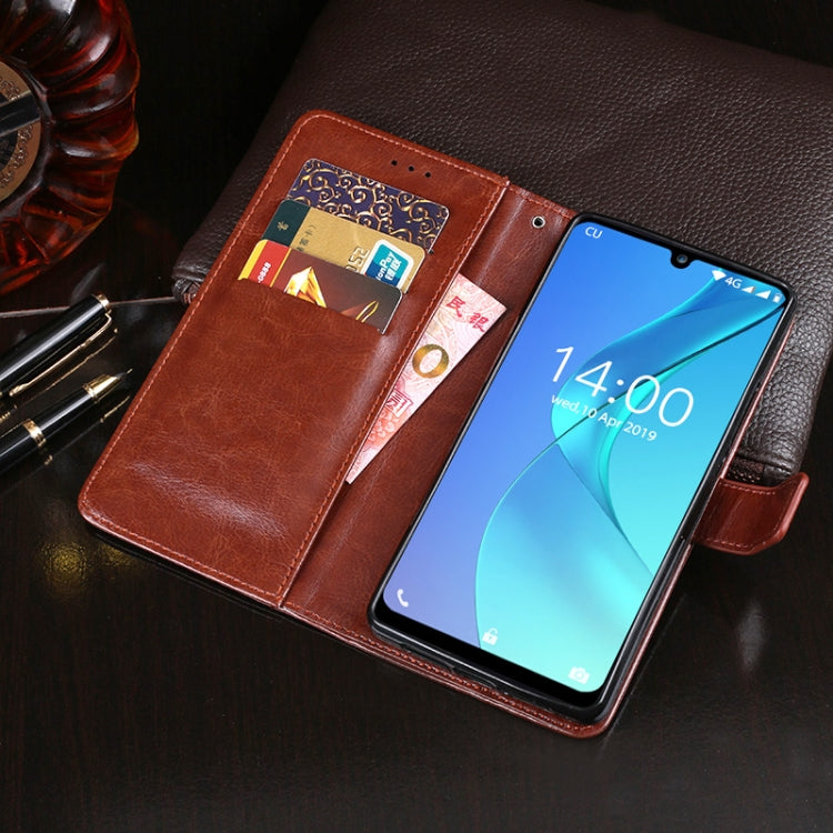 For Oukitel C16 Pro idewei  Crazy Horse Texture Horizontal Flip Leather Case with Holder & Card Slots & Wallet(Sky Blue) - More Brand by idewei | Online Shopping South Africa | PMC Jewellery | Buy Now Pay Later Mobicred