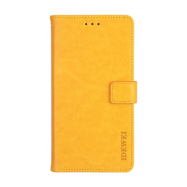 For LG K50S idewei Crazy Horse Texture Horizontal Flip Leather Case with Holder & Card Slots & Wallet(Yellow) - LG by idewei | Online Shopping South Africa | PMC Jewellery | Buy Now Pay Later Mobicred