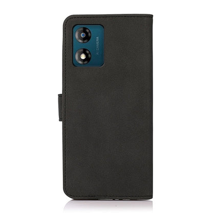 For Motorola Moto E13 4G KHAZNEH Matte Texture Leather Phone Case(Black) - Motorola Cases by PMC Jewellery | Online Shopping South Africa | PMC Jewellery | Buy Now Pay Later Mobicred