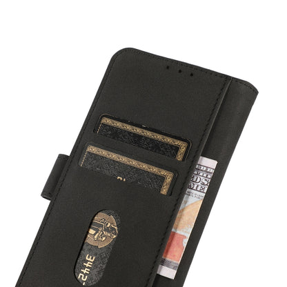 For Motorola Moto E13 4G KHAZNEH Matte Texture Leather Phone Case(Black) - Motorola Cases by PMC Jewellery | Online Shopping South Africa | PMC Jewellery | Buy Now Pay Later Mobicred