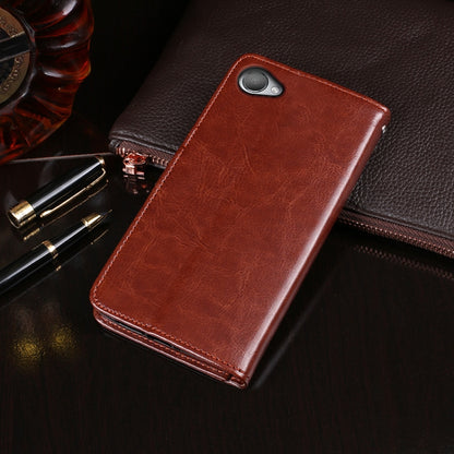 For HTC Desire 12 idewei Crazy Horse Texture Horizontal Flip Leather Case with Holder & Card Slots & Wallet(Brown) - HTC by idewei | Online Shopping South Africa | PMC Jewellery | Buy Now Pay Later Mobicred