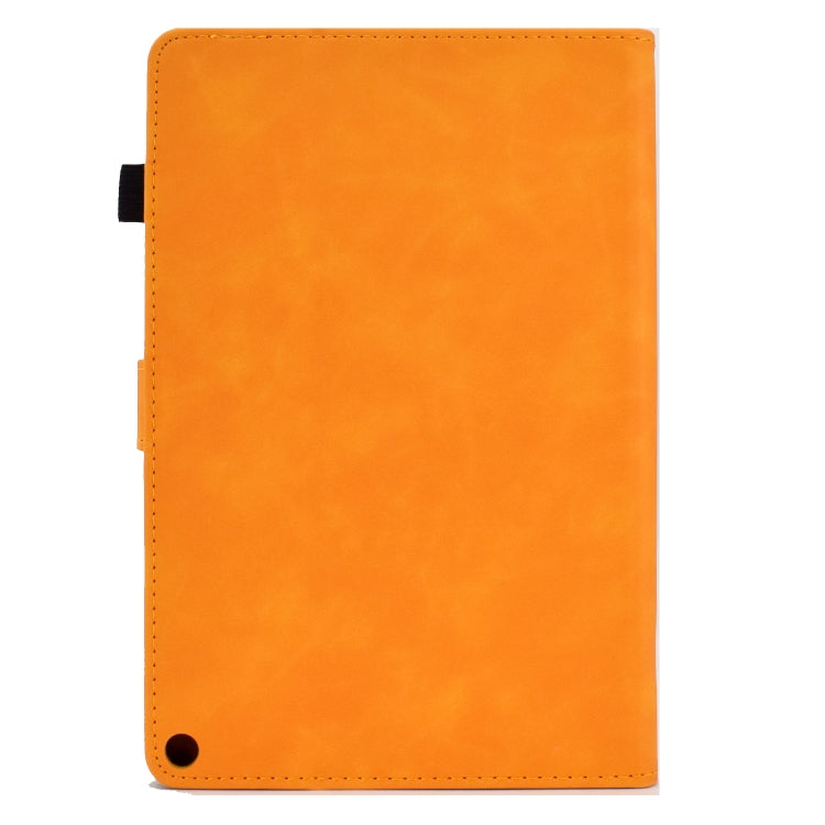 For Amazon Kindle Fire HD8 2020 Peony Butterfly Embossed Leather Smart Tablet Case(Khaki) - free shipping - PMC TechLife - Order now!