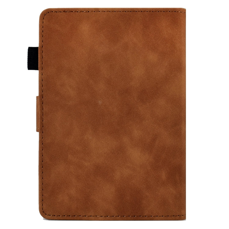 For Amazon Kindle Paperwhite 4/3/2/1 Peony Butterfly Embossed Leather Smart Tablet Case(Brown) - Amazon by PMC TechLife | Online Shopping South Africa | PMC TechLife | Buy Now Pay Later Mobicred