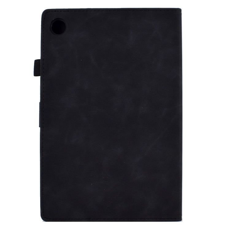 For Lenovo Tab M10 Plus Peony Butterfly Embossed Leather Smart Tablet Case(Black) - Lenovo by PMC TechLife | Online Shopping South Africa | PMC TechLife | Buy Now Pay Later Mobicred