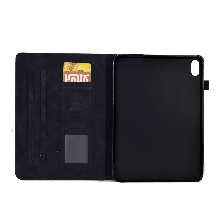 For Lenovo Tab P11 Peony Butterfly Embossed Leather Smart Tablet Case(Black) - Lenovo by PMC TechLife | Online Shopping South Africa | PMC TechLife | Buy Now Pay Later Mobicred