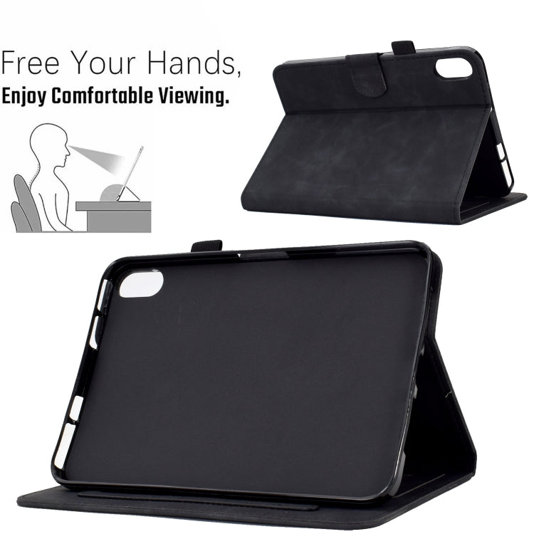 For Lenovo Tab P11 Peony Butterfly Embossed Leather Smart Tablet Case(Black) - Lenovo by PMC TechLife | Online Shopping South Africa | PMC TechLife | Buy Now Pay Later Mobicred