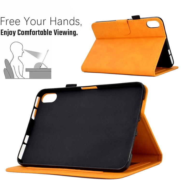 For Lenovo Tab P11 Peony Butterfly Embossed Leather Smart Tablet Case(Khaki) - Lenovo by PMC TechLife | Online Shopping South Africa | PMC TechLife | Buy Now Pay Later Mobicred