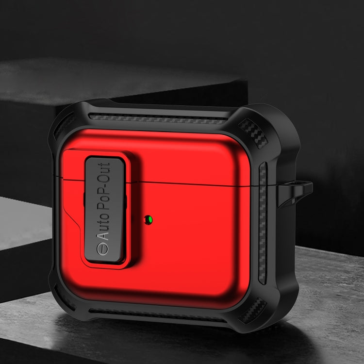 For AirPods 3 Signal Flag Wireless Earphones Case with Security Lock(Red) - For AirPods 3 by PMC Jewellery | Online Shopping South Africa | PMC Jewellery | Buy Now Pay Later Mobicred