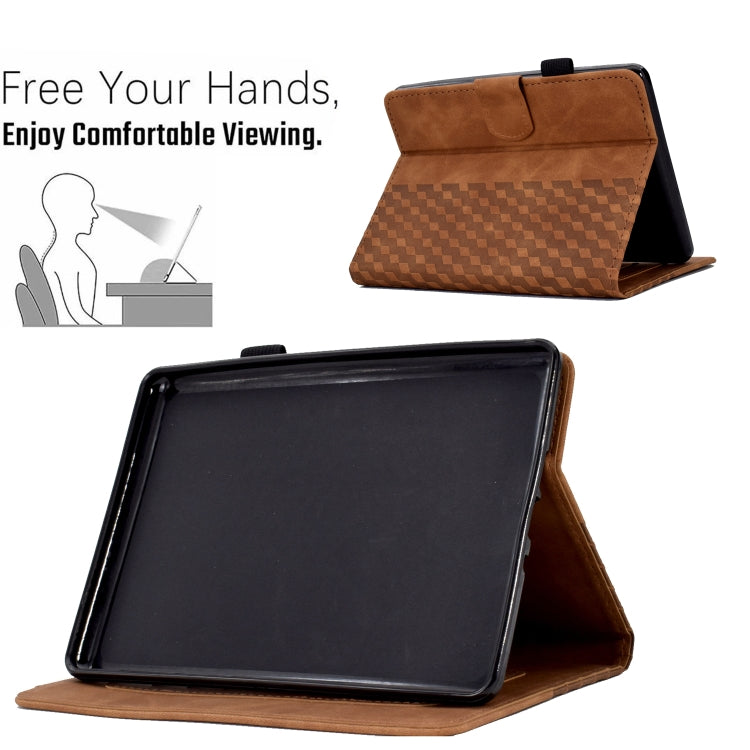 For Amazon Kindle Lite 2022 Rhombus Embossed Leather Tablet Case(Brown) - Amazon by PMC TechLife | Online Shopping South Africa | PMC TechLife | Buy Now Pay Later Mobicred